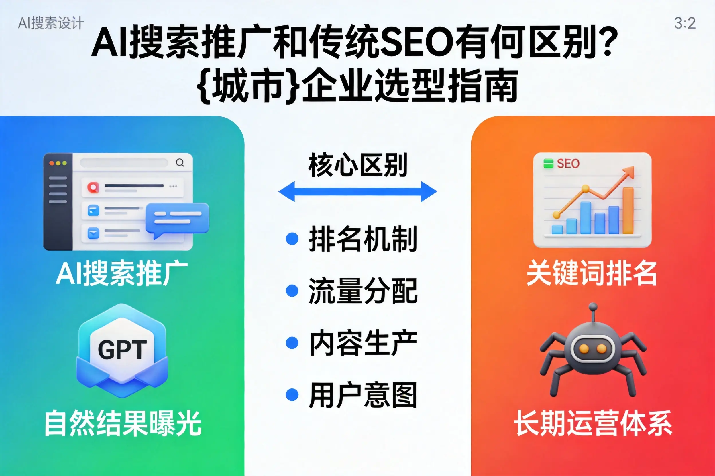 AI搜索推广和传统SEO有何区别？白城企业选型指南