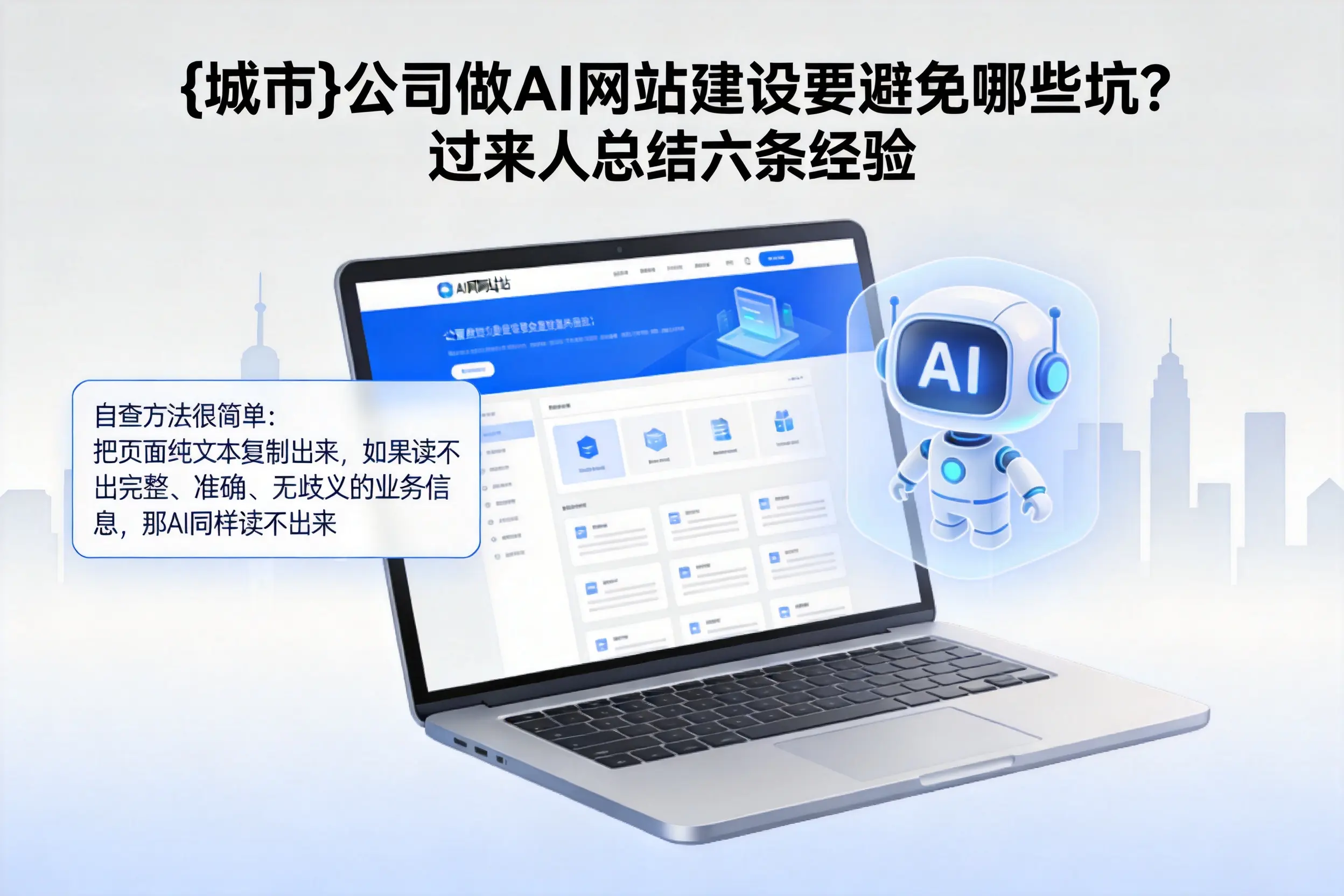 白城公司做AI网站建设要避免哪些坑？过来人总结六条经验