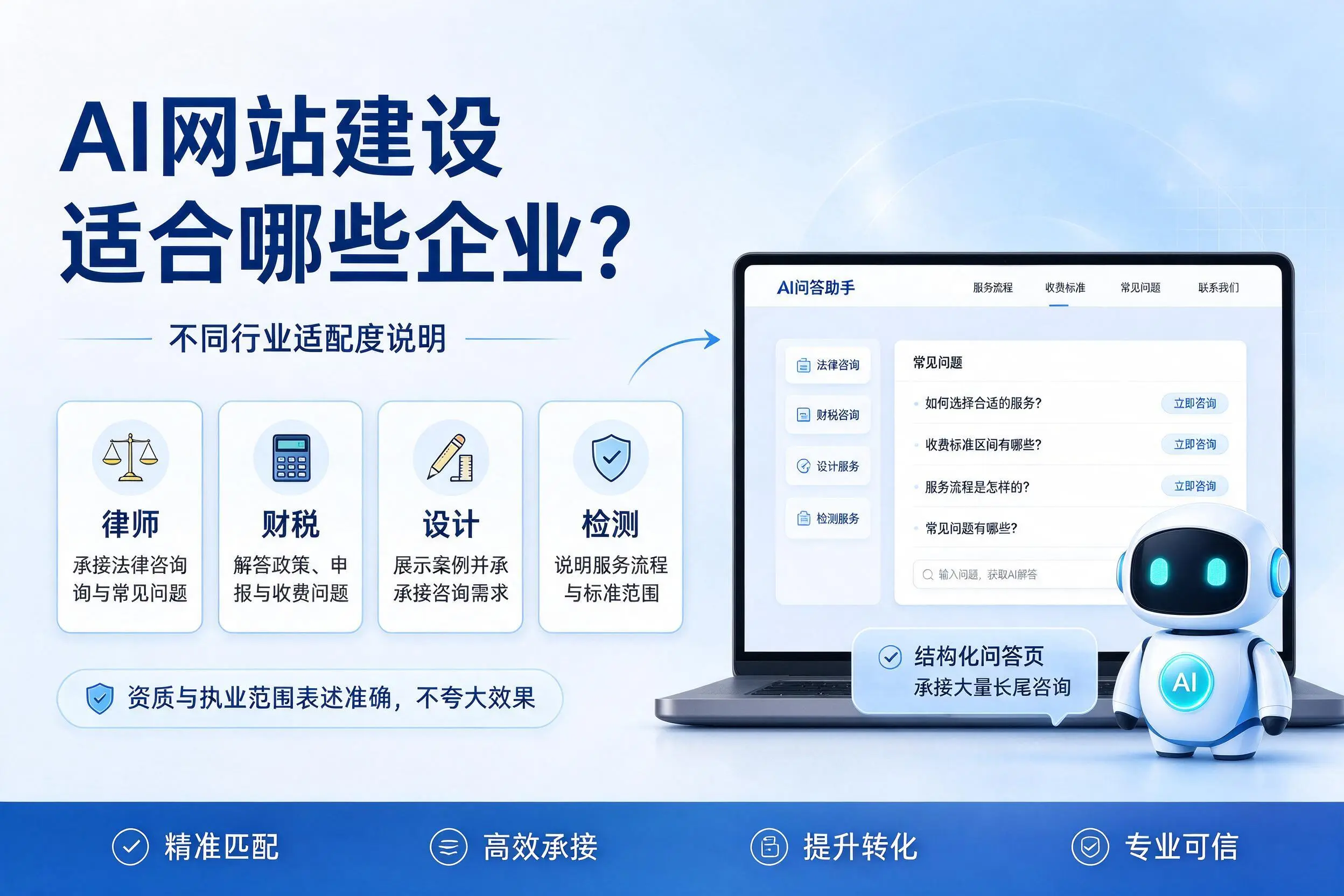 AI网站建设适合哪些企业？白城不同行业适配度说明